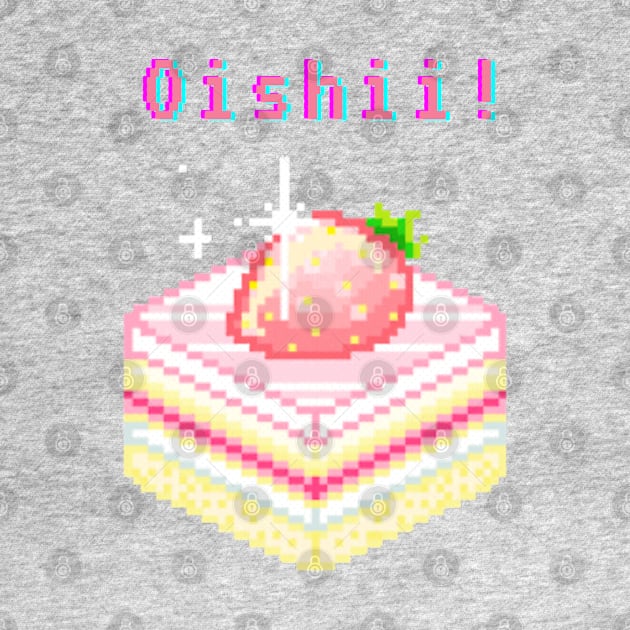 Kawaii Pixel Oishii Dream Dessert ( strawberry Jello sponge Cakee) by OMC Designs